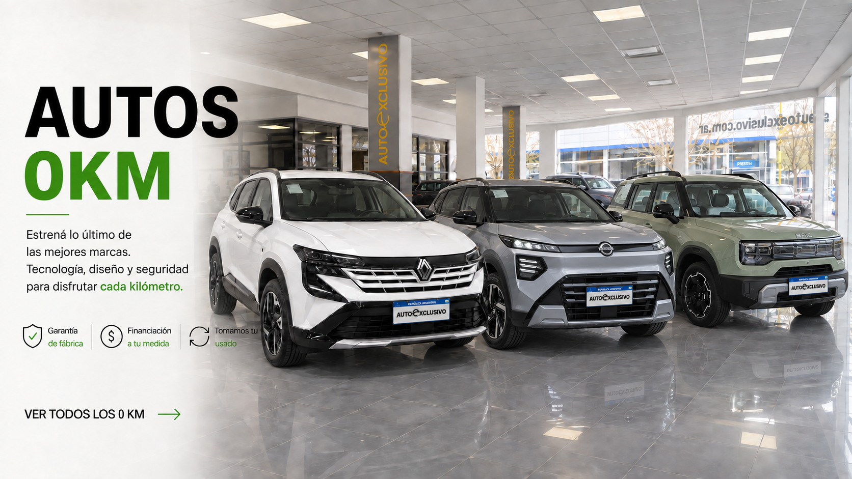 Autos 0 km AutoExclusivo: Renault, Nissan y BAIC en el salón de ventas