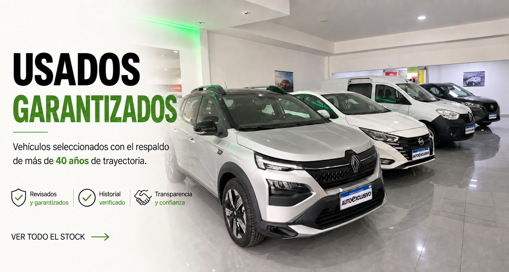 Usados seleccionados AutoExclusivo: vehículos en el salón de ventas